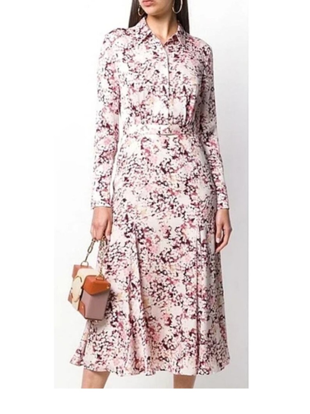 Equipment women’s Bancorp pink floral midi dress 10